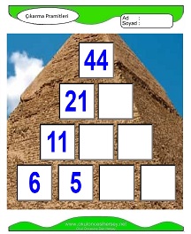 Çıkarma Pramidi Çalışma Sayfaları